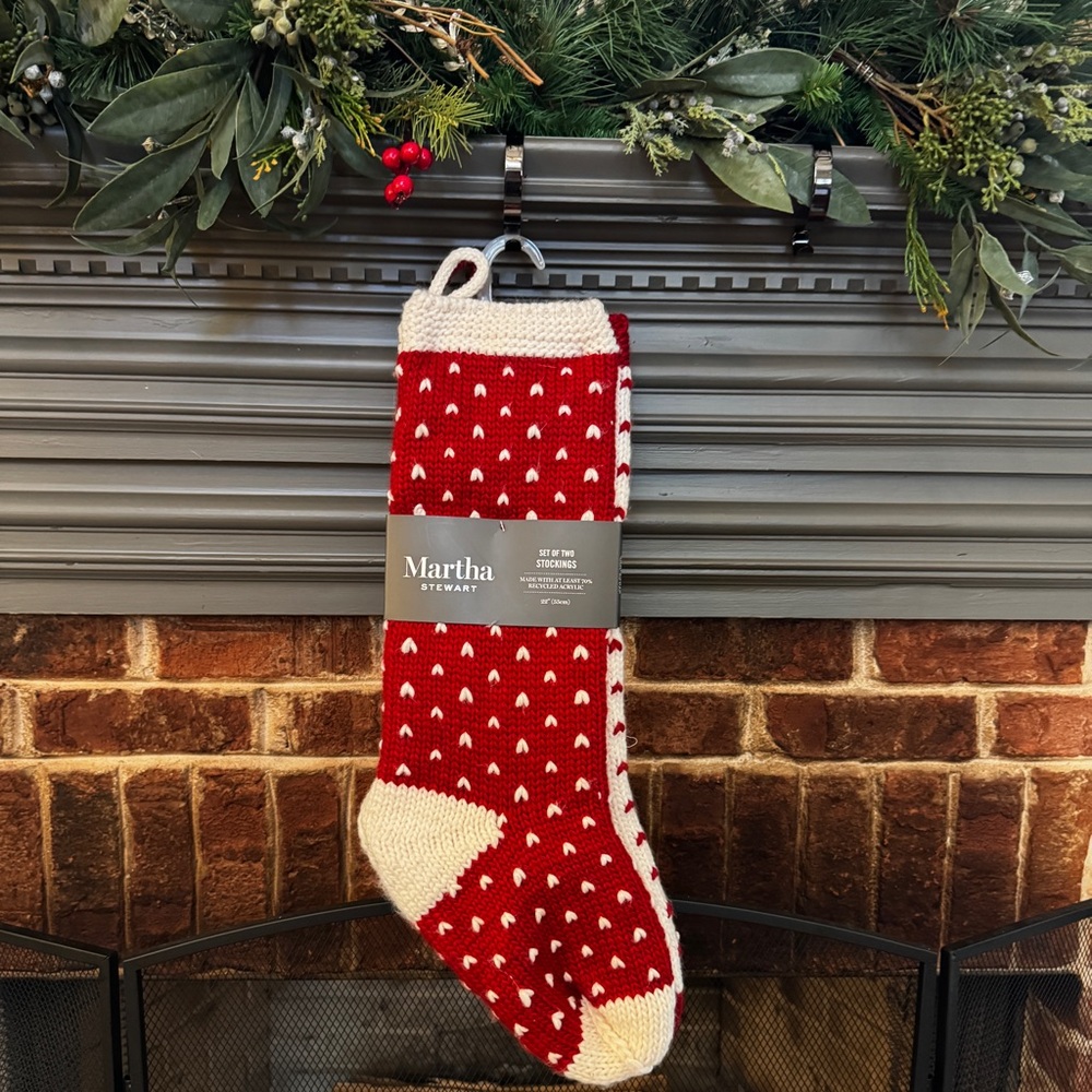 Martha Stewart NWT Set of Two Christmas Stockings